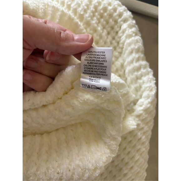 Sanctuary White Waffle Knit Sweater Womens Size Small - Picture 4 of 10